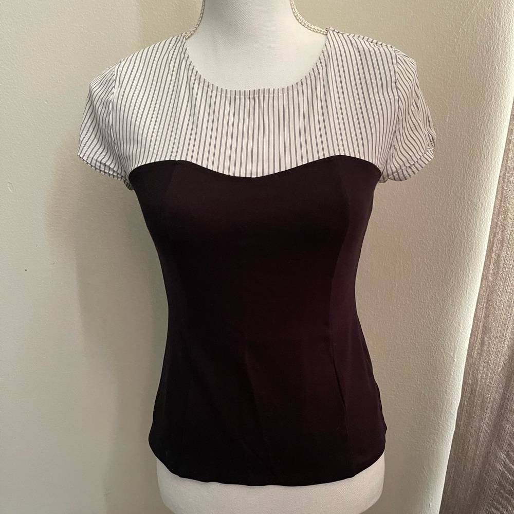 Express Casual Top,Black and White,Used couple times 🍃